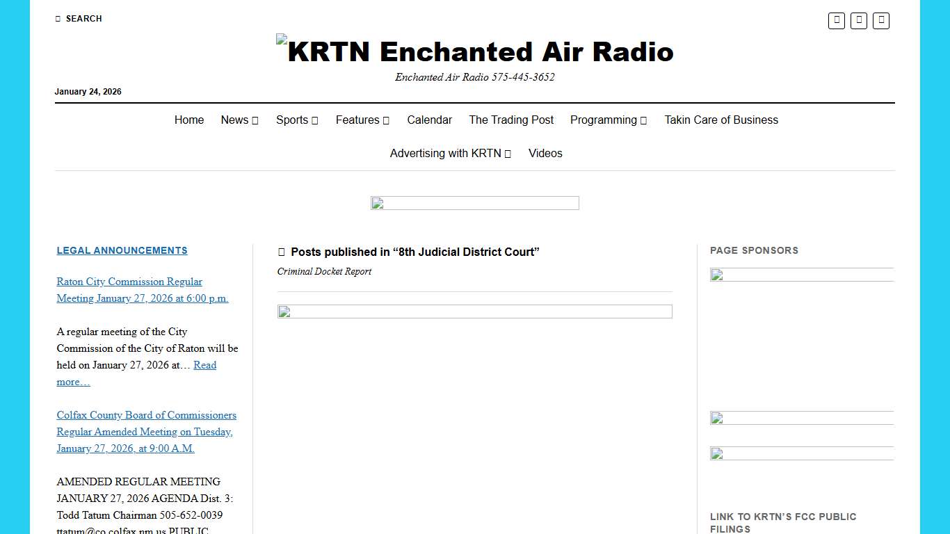 8th Judicial District Court – Page 2 – KRTN Enchanted Air Radio